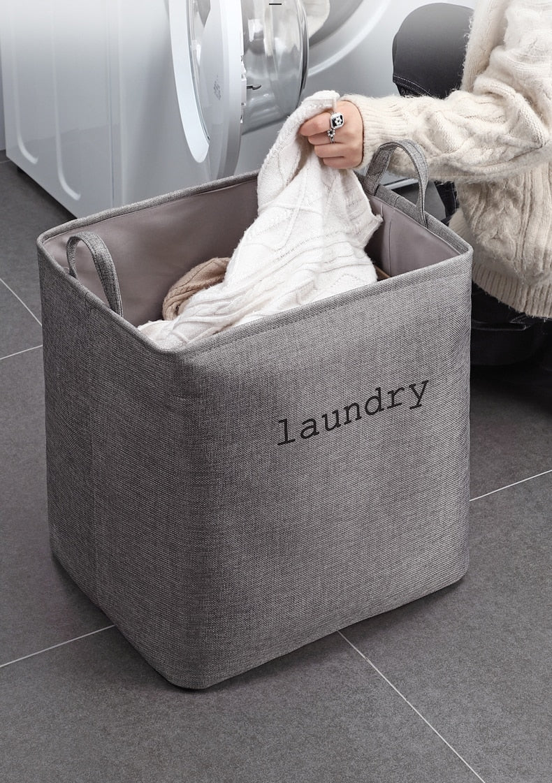 Portable Felt Handy Dirty Clothes Storage Basket Bathroom Laundry Basket Environment Living Room Kids Toy Clothes Baskets