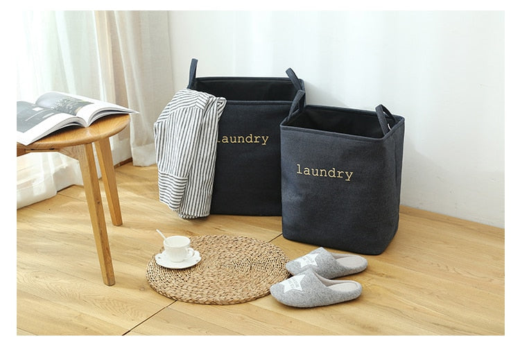 Portable Felt Handy Dirty Clothes Storage Basket Bathroom Laundry Basket Environment Living Room Kids Toy Clothes Baskets