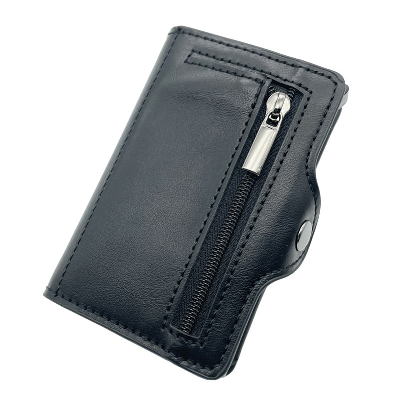 Slim Thin Trifold Men Leather Wallet For Apple AirTags