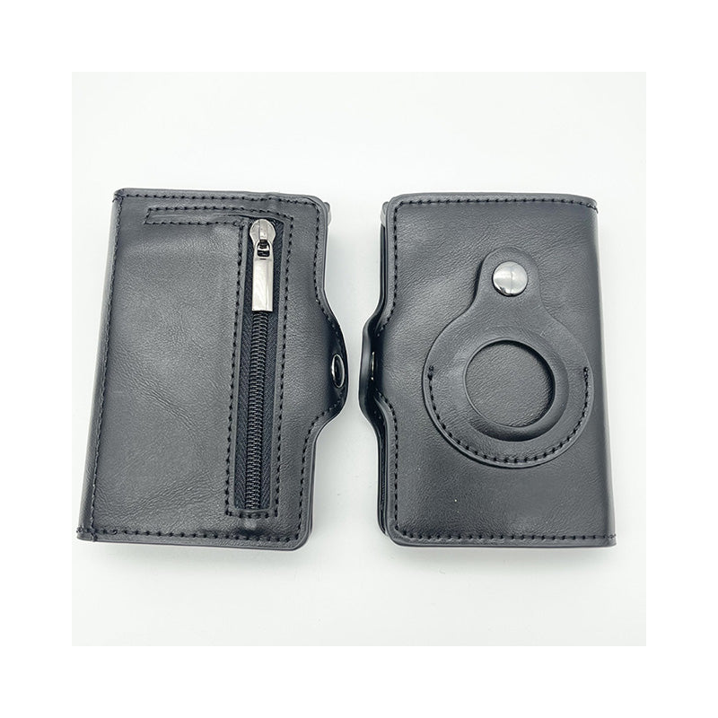 Slim Thin Trifold Men Leather Wallet For Apple AirTags